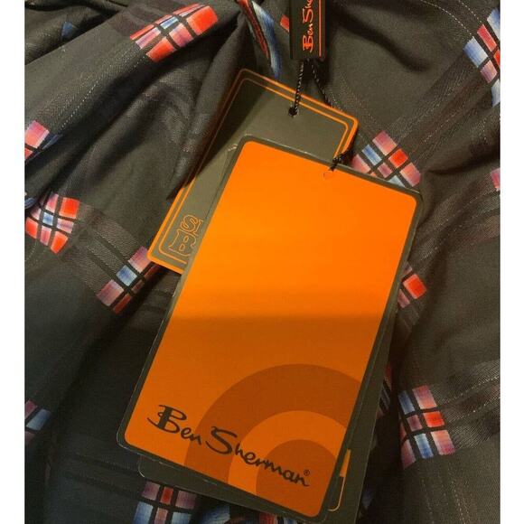 Ben Sherman Premium Special Brew Mens Shirt Size XXL With Matching Tie Plaid - Picture 9 of 9